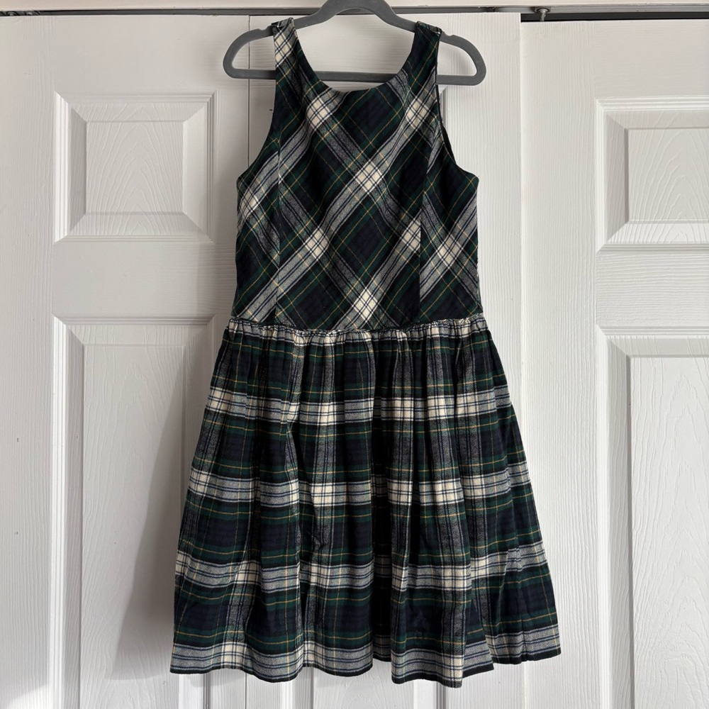 Polo Ralph Lauren Holiday Plaid Cotton Flannel Dress Girls
